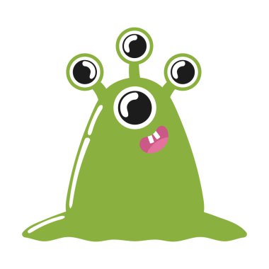 Uzaylı canavar uzay simgesi izole