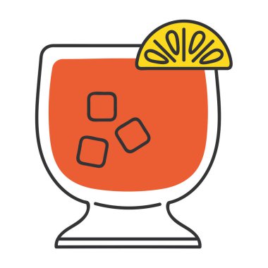 Kokteyl vektör simgesi izole edilmiş