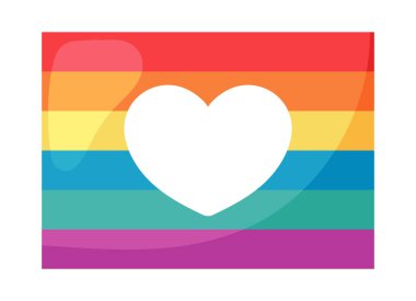 gökkuşağı bayrağı gurur günü simgesi izole