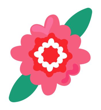 çiçek ve yaprak simgesi izole tasarım