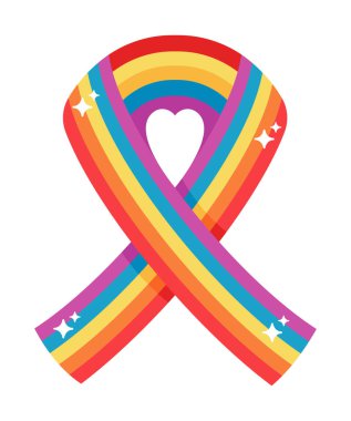 kurdele gurur günü simgesi izole edildi