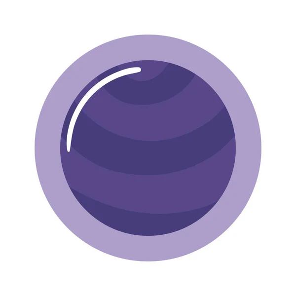 Planeta Púrpura Espacio Icono Aislado — Vector de stock