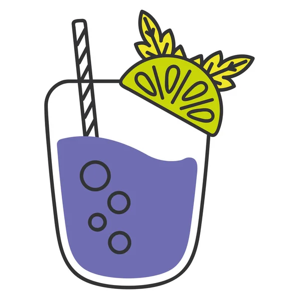 Cocktail Célébration Icône Style Isolé — Image vectorielle