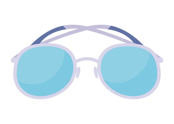 Ikona Okulary Przeciwsłoneczne Izolowane Białe Tło — Wektor stockowy