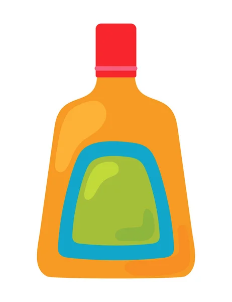 Ícone Garrafa Tequila Design Isolado — Vetor de Stock