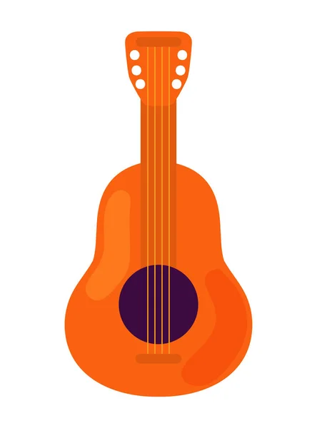 Gitar Simgesi Izole Edilmiş Beyaz Arkaplan — Stok Vektör