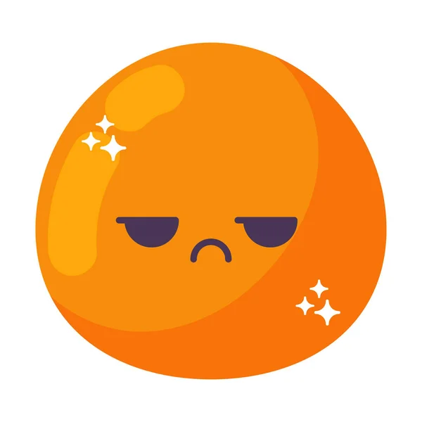 Gelangweilte Emoji Symbol Kawaii Isoliert — Stockvektor