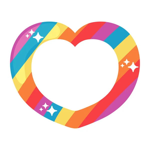 Heart Pride Day Icon Isolated — Stock Vector