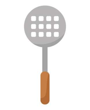 Metal spatula utensil simgesi izole edildi