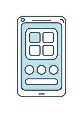 akıllı telefon sosyal medya simgesi izole edildi