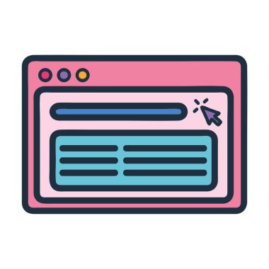 vektör grafik tasarımı web sitesi simgesi izole edildi