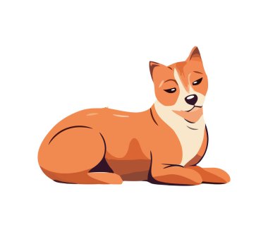 Şirin evcil hayvanlar, izole edilmiş köpek yavrusu arkadaşlık ikonu.