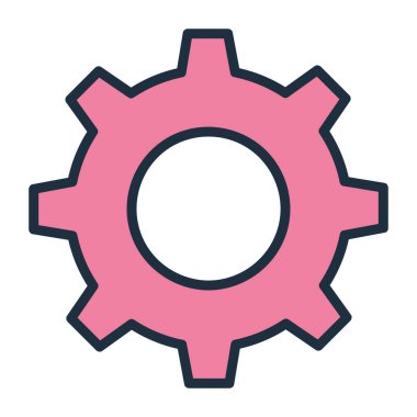 dişli sanayi mekaniği simgesi izole edildi