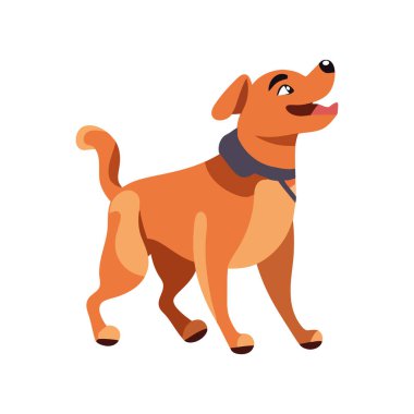 Gülümseyen safkan köpek yavrusu neşeli ve şirin ikon izole