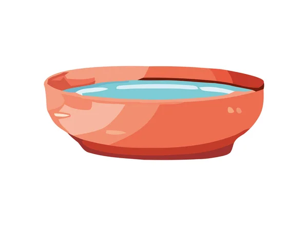 Bowl Water Icon Isolated — Stock Vector