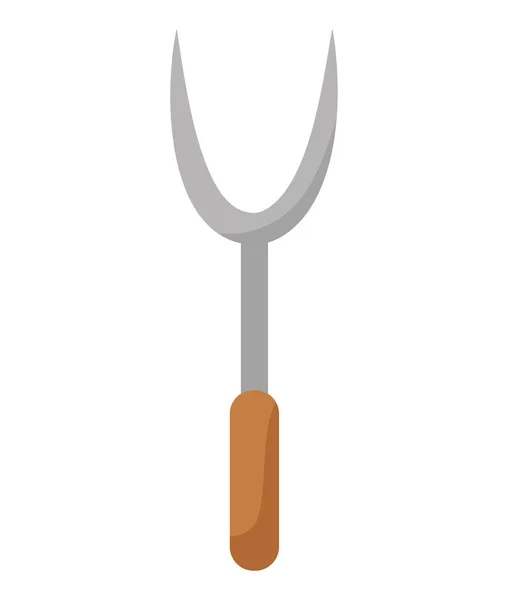 金属厨房叉子图标隔离 — 图库矢量图片