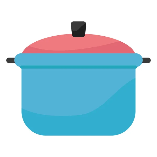 Icône Pot Soupe Acier Inoxydable Isolé — Image vectorielle