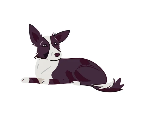 Petit Terrier Mignon Assis Icône Joyeuse Isolé — Image vectorielle