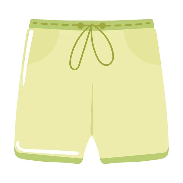 Cómodos Pantalones Cortos Deportivos Icono Aislado — Vector de stock