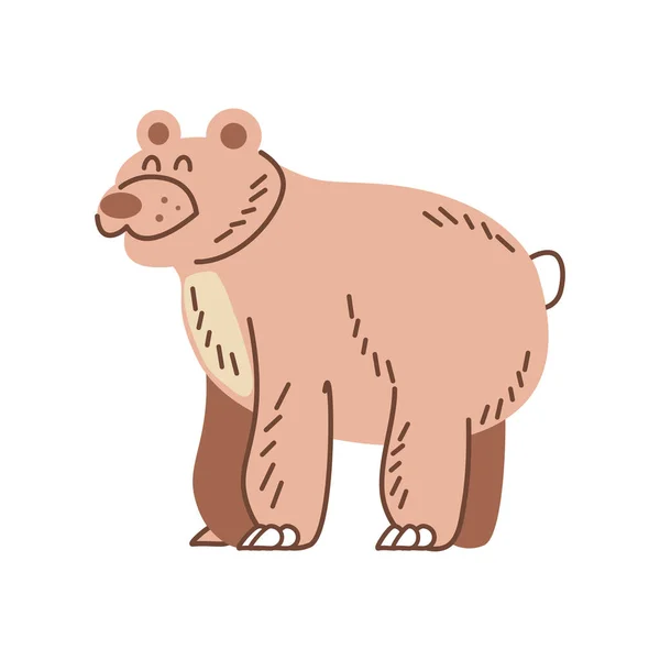 Ícone Urso Desenho Animado Bonito Ícone Fundo Plano Isolado —  Vetores de Stock
