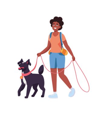 Tatlı köpek ikonumla yalıtılmış bir şekilde yürüyorum.