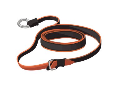 Metal tokalı deri kayış güç simgesi izole edildi