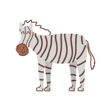 Zebra, doğa simgesinde tek başına duruyor.