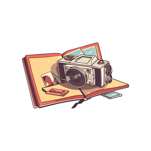 Παλιομοδίτικο Εικονίδιο Κάμερας Και Εξοπλισμού — Διανυσματικό Αρχείο