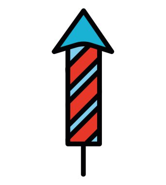 Patlayan canlı havai fişekleri kutluyoruz. Yüksek simge izole edildi