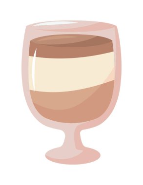 Tatlı kahve bardağı simgesi izole