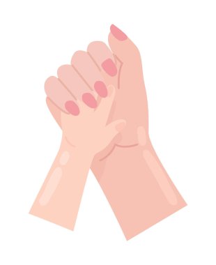 Annenin eli ve bebek eli ikonu soyutlanmış.