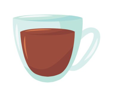 Kahve bardağı kupa simgesi izole