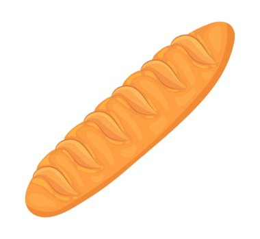 baget ekmeği pastanesi simgesi izole