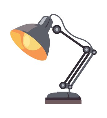 masa lambası ofis simgesi izole edildi