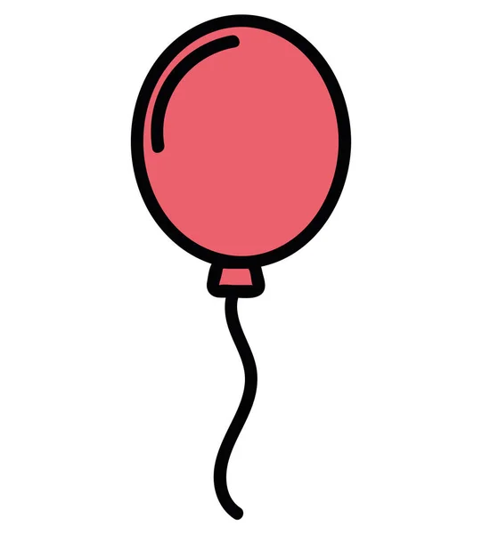 Fröhlicher Luftballon Fliegt Hoch — Stockvektor