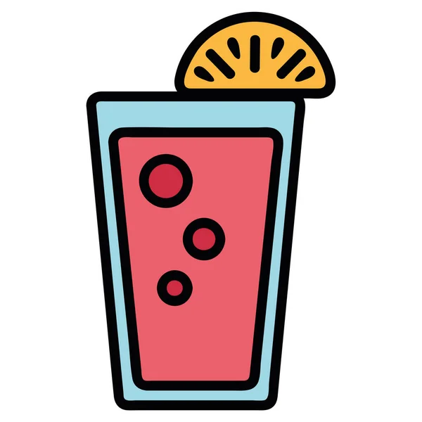 Cocktail Fun Refreshment Icon Isolated — Stock Vector