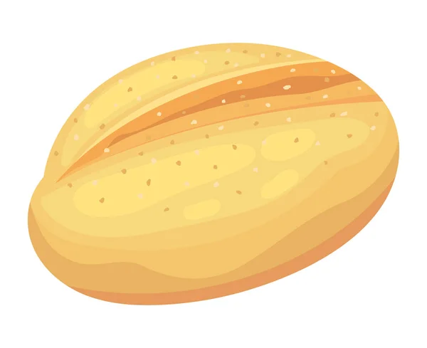 Färska Bröd Bageri Ikon Isolerad — Stock vektor