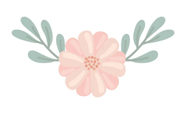 Ikona Květin Listů Izolované — Stockový vektor