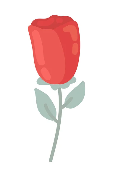 Rote Blume Rose Symbol Isoliert — Stockvektor