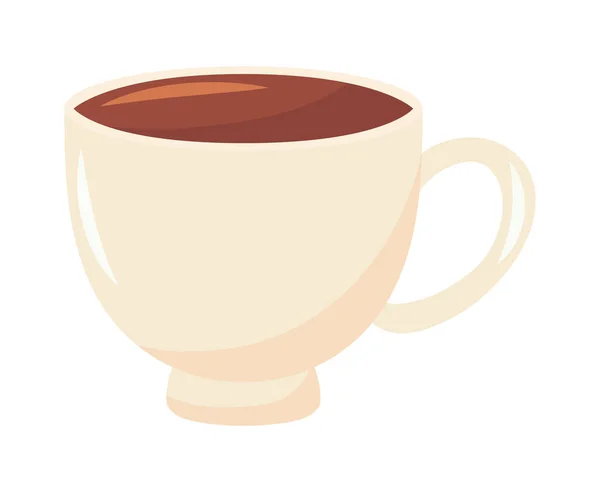 Kávé Csésze Ikon Fehér Háttér — Stock Vector