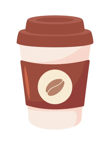 Hämtmat Kopp Kaffe Ikon Isolerad — Stock vektor