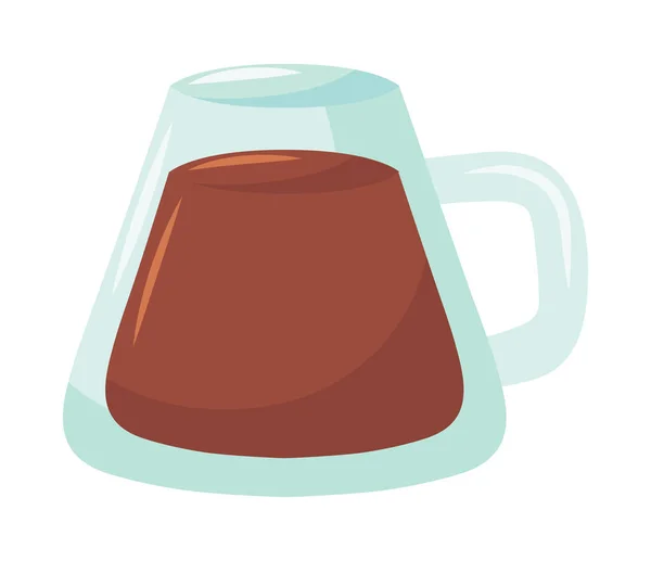Kaffebryggare Ikon Vit Bakgrund — Stock vektor
