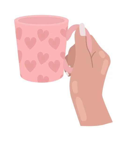 Female Hand Coffee Mug Icon Isolated — Stock Vector