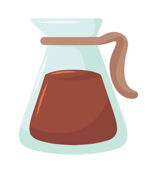Koffie Glas Maker Pictogram Geïsoleerd — Stockvector