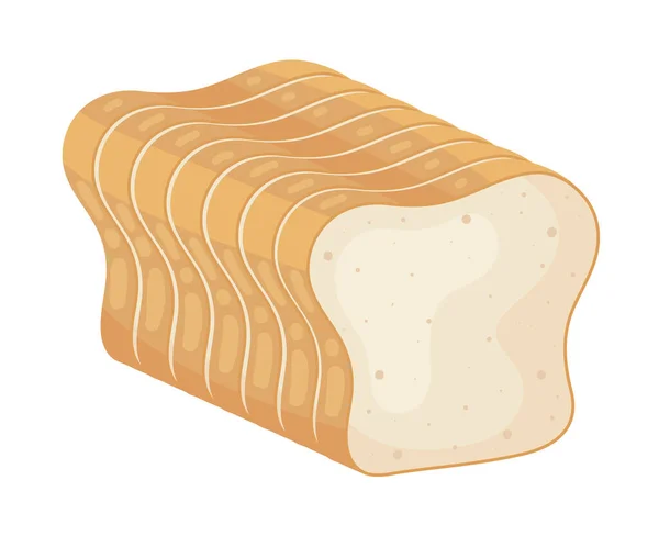 Brot Bäckerei Lebensmittel Ikone Isoliert — Stockvektor