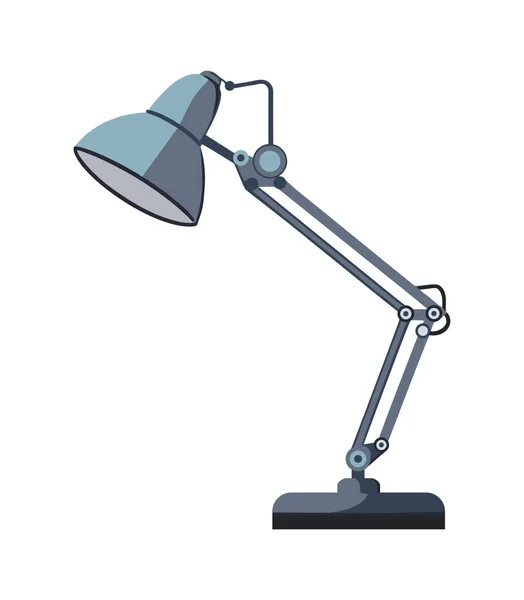 Lampe Acier Lumière Bureau Icône Isolé — Image vectorielle