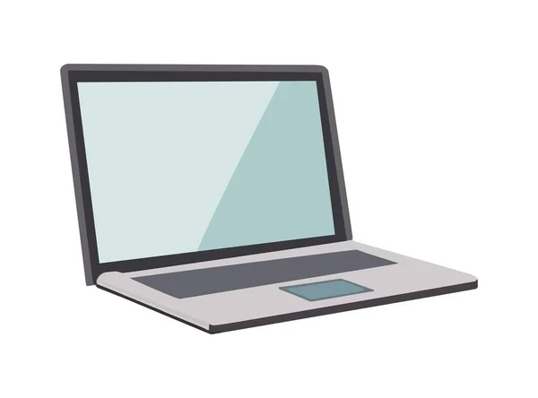 Laptop Computer Gerät Büro Ikone Isoliert — Stockvektor