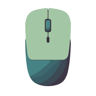 Düz arkaplan simgesinde modern bilgisayar fare sembolü izole edildi