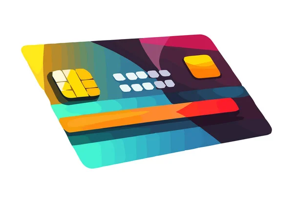 Επιτυχία Αγορών Εικονίδιο Τεχνολογίας Πληρωμών Πιστωτική Κάρτα — Διανυσματικό Αρχείο