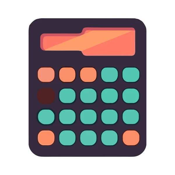 Moderne Financiële Pictogram Calculator Geïsoleerd — Stockvector
